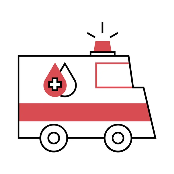 Ilustración Vector Icono Plano Ambulancia — Vector de stock