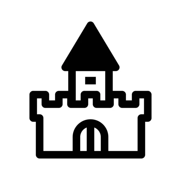 Castelo Ícone Vetor Ilustração — Vetor de Stock