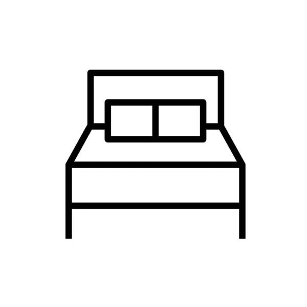 Κρεβάτι Εικονίδιο Διανυσματική Απεικόνιση — Διανυσματικό Αρχείο