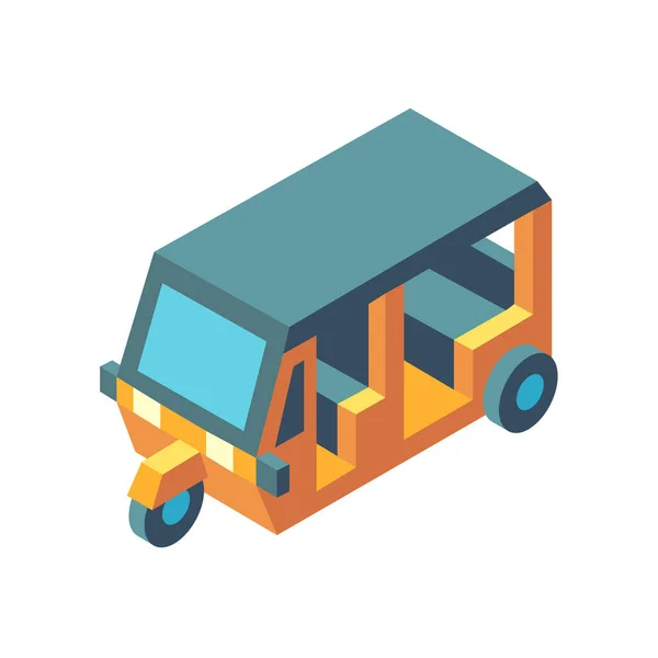 Truck Isometric Icon Cartoon Illustration Road Vector Icons Web — Stock Vector