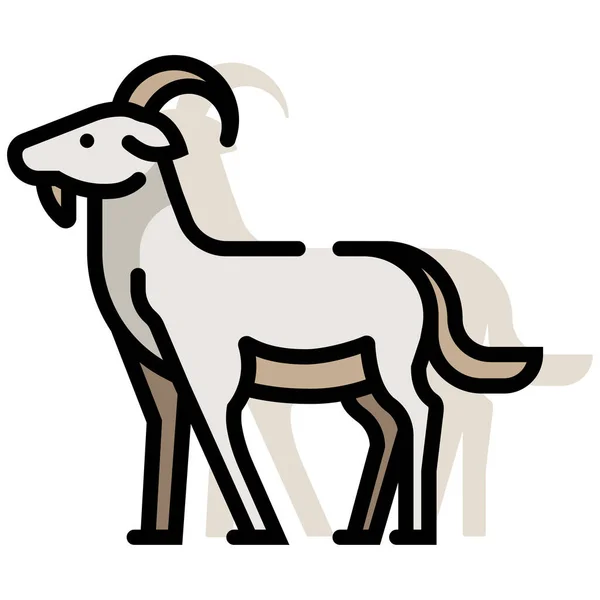 Vector Illustration Goat Cartoon — Stock Vector