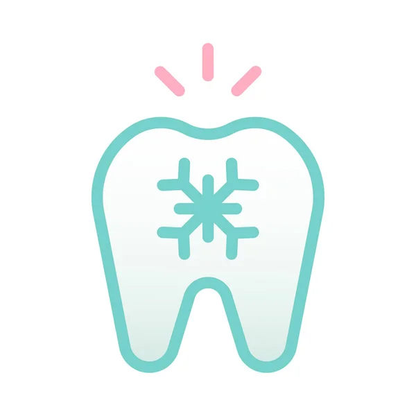 Tooth Flat Icon Vector Illustration — Stock Vector