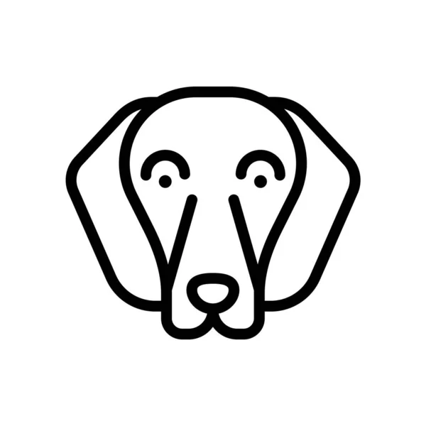 Icono Dachshund Vector Ilustración — Archivo Imágenes Vectoriales