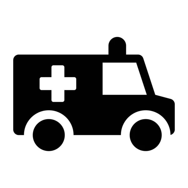 Ilustración Vector Icono Plano Ambulancia — Vector de stock