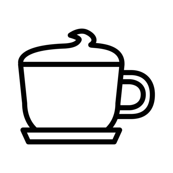 Koffiebeker Pictogram Vector Illustratie Grafisch Ontwerp — Stockvector