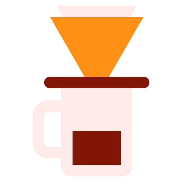 Kávé Ikon Vektor Illusztráció — Stock Vector