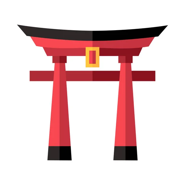 Japonská Kultura Ikona Vektor Ilustrace Grafický Design — Stockový vektor