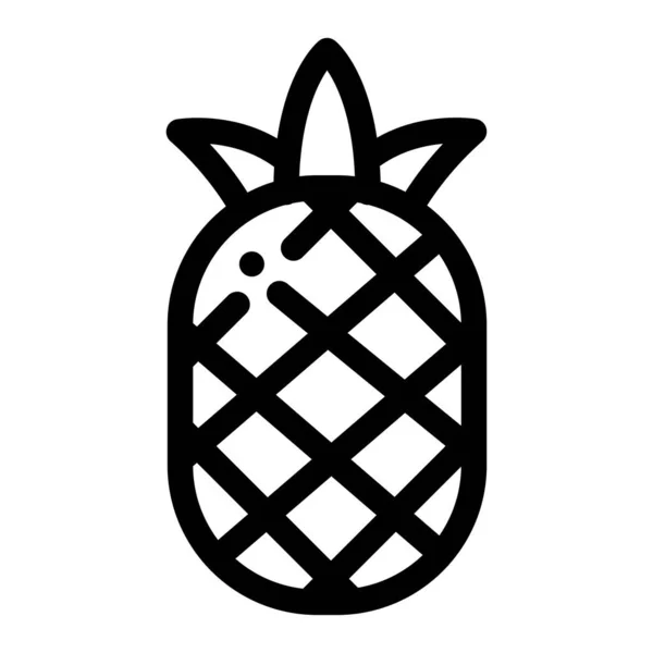 Vector Illustratie Van Cartoon Ananas — Stockvector