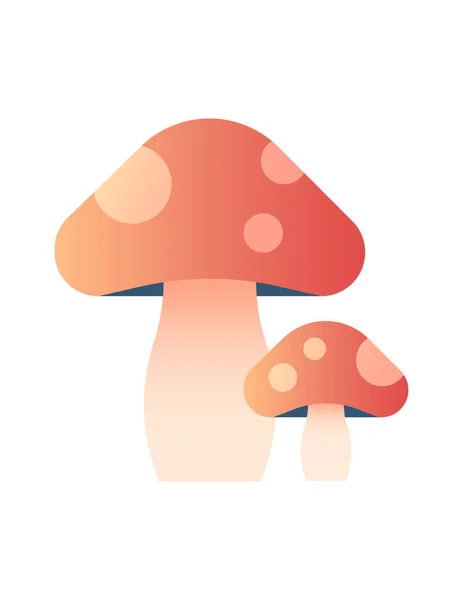 Pilze Ikone Flachen Stil Isoliert Auf Weißem Hintergrund Pilze Symbolvektor — Stockvektor
