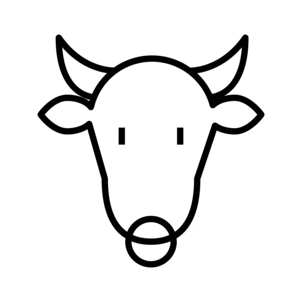 Icono Vaca Ilustración Vectorial — Vector de stock