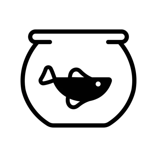 Fish Web Icon Vector Illustration — Stock Vector