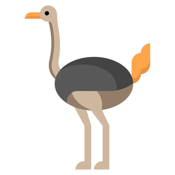 Vector Illustration Ostrich — Stock Vector