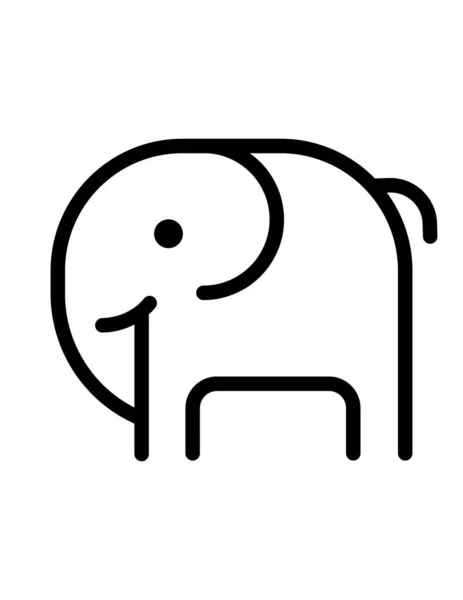 Grappige Olifant Cartoon Vector — Stockvector