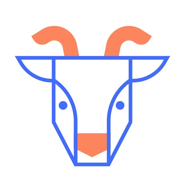 Vector Illustration Cute Cow Icon — Stock Vector