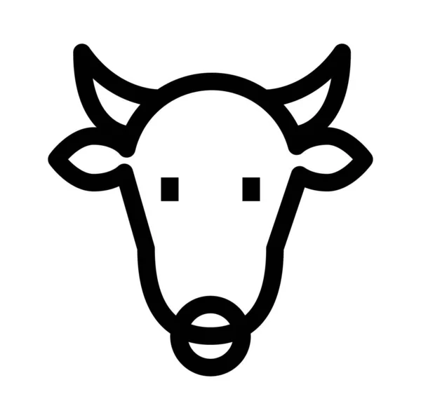 Icono Vaca Ilustración Vectorial — Archivo Imágenes Vectoriales