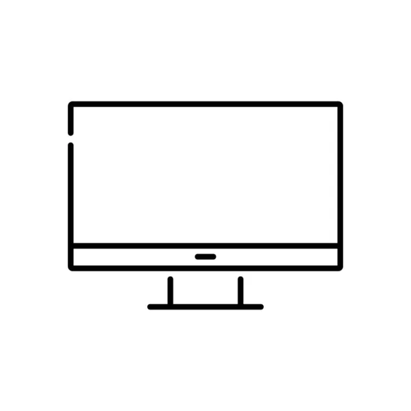 Monitor Icono Vector Ilustración — Archivo Imágenes Vectoriales