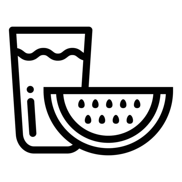 Wassermelone Web Symbol Vektorillustration — Stockvektor