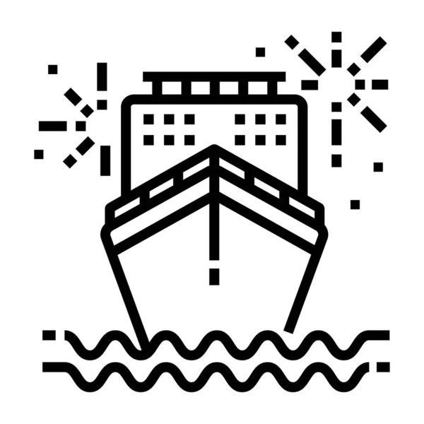 Hajó Webikonja Vektorillusztráció — Stock Vector