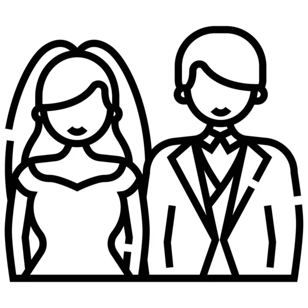 Ícone Web Casamento Ilustração Vetorial —  Vetores de Stock