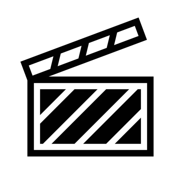 Film Clappeur Icône Vectoriel Illustration — Image vectorielle