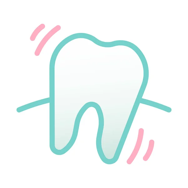 Dents Icône Plate Illustration Vectorielle — Image vectorielle