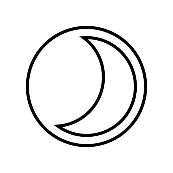 Icono Luna Vector Ilustración — Vector de stock