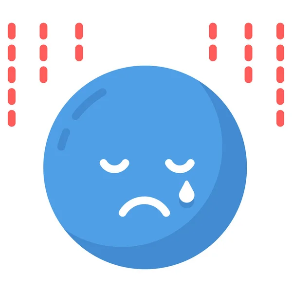Ícone Expressão Facial Triste — Vetor de Stock