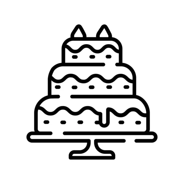 巨大なケーキWebアイコン ベクターイラスト — ストックベクタ