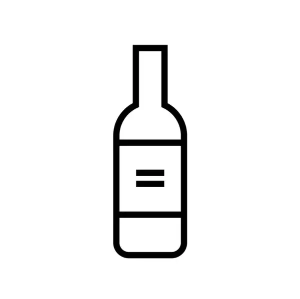 Vin Flaska Ikon Vektor Illustration — Stock vektor