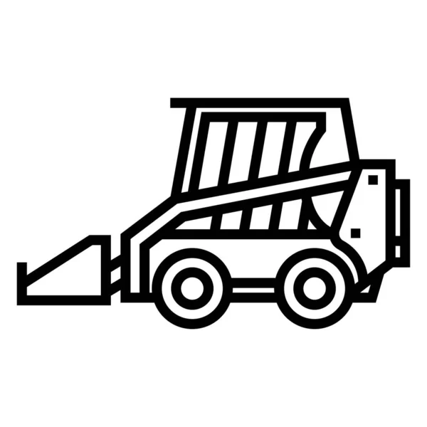 Illustration Vectorielle Une Icône Ligne Tracteur — Image vectorielle