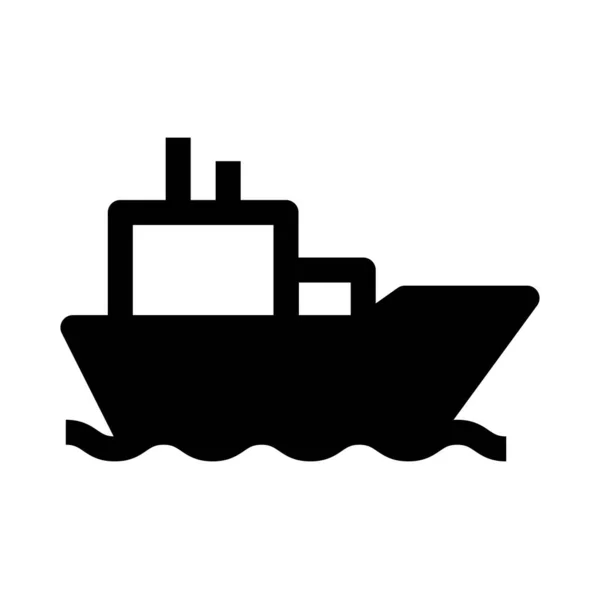 貨物船のアイコンベクトルイラスト — ストックベクタ