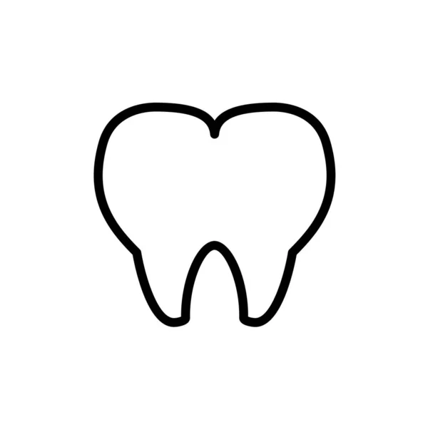 Illustrazione Vettoriale Icona Del Dente — Vettoriale Stock