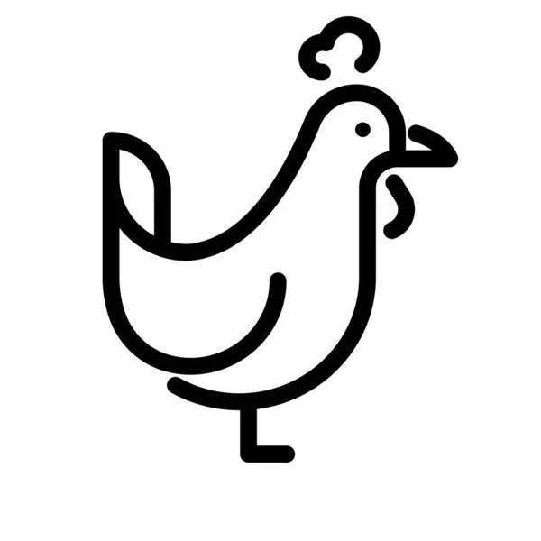 Icono Pollo Ilustración Vectorial — Vector de stock