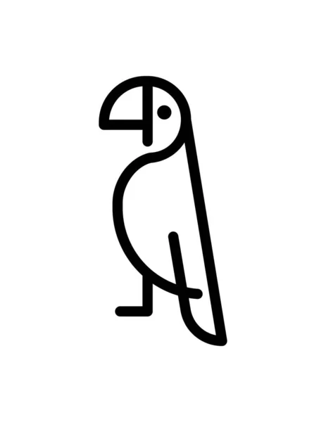 Vektor Illustration Tecknad Fågel Ikon — Stock vektor