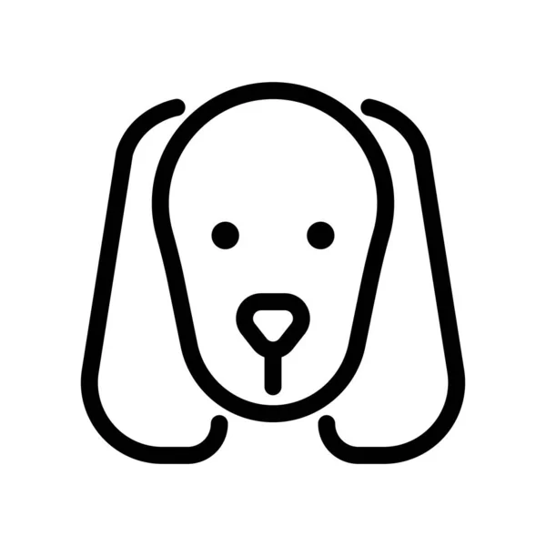 Διανυσματική Απεικόνιση Του Χαριτωμένο Εικονίδιο Σκύλου — Διανυσματικό Αρχείο