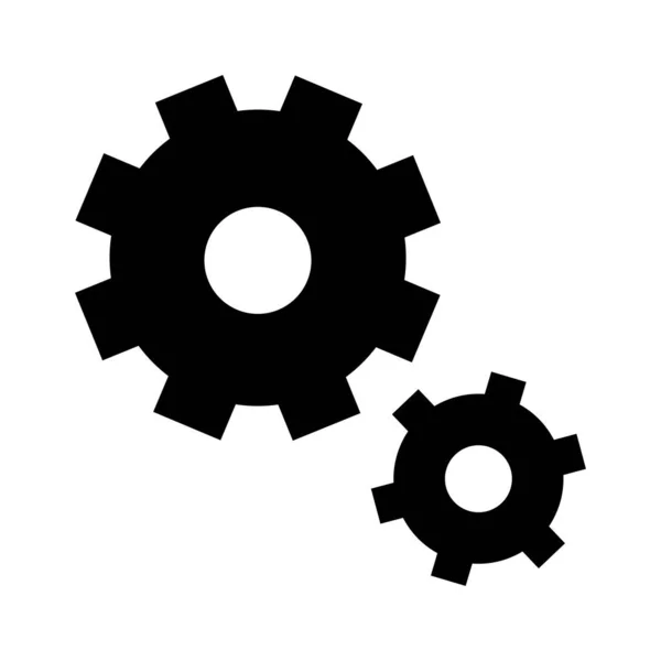 Gear Icon Vector Illustration Flat Design Style — Stock Vector