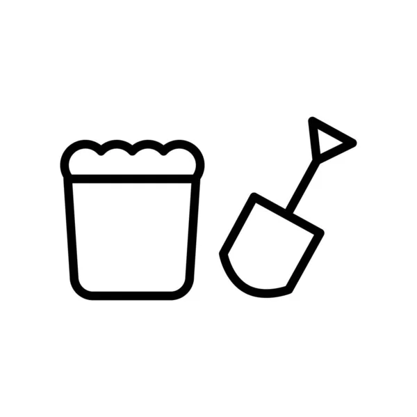 Bucket Icon Vector Illustration — Stock Vector