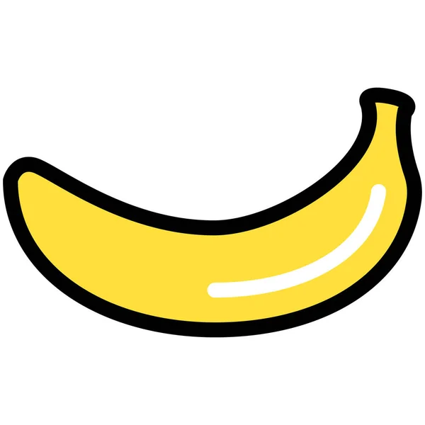 Plátano Icono Ilustración Vectorial — Vector de stock