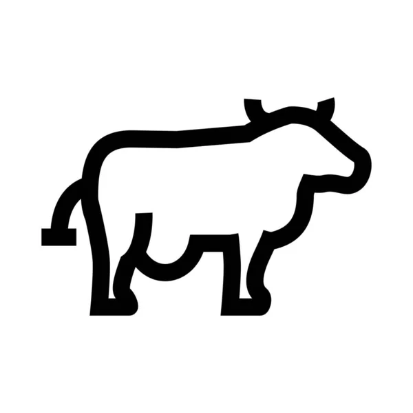 Корова Значок Векторна Ілюстрація Графічний Дизайн — стоковий вектор