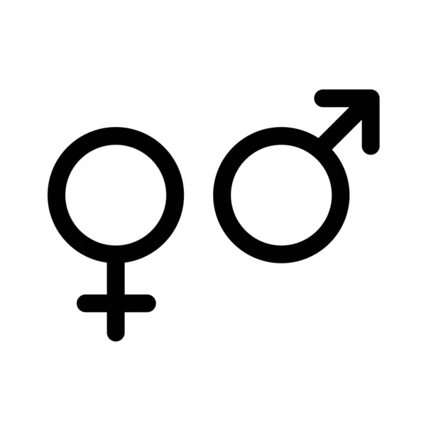 Symbol Płci Ikona Wektor Ilustracja — Wektor stockowy