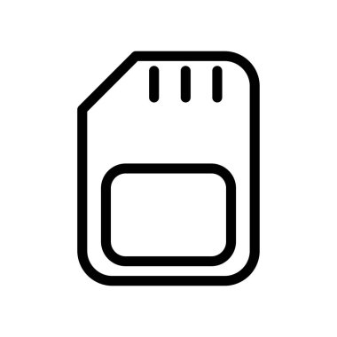 hafıza kartı simgesi vektör illüstrasyonu