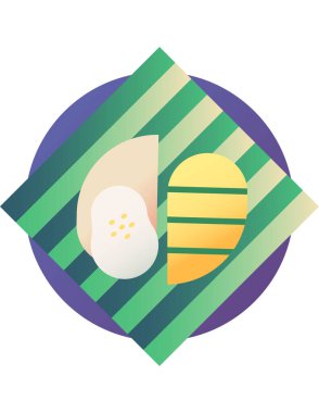 Bir mango meyvesinin vektör illüstrasyonu