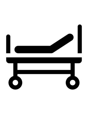 Hastane yatağı web simgesi, vektör illüstrasyonu 