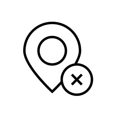 Coğrafi konum işareti web simgesi. Vektör illüstrasyonu 