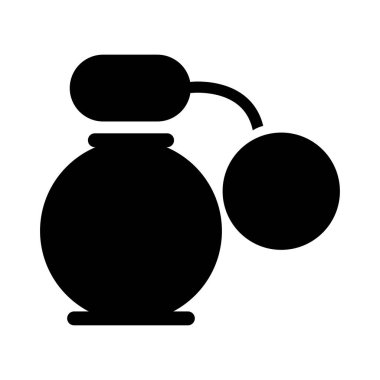 Parfüm şişesi web simgesi, vektör illüstrasyonu 