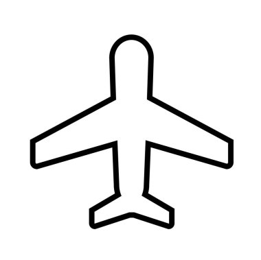 düzlem vektör simgesi. seyahat ve turizm teması. izole tasarım.