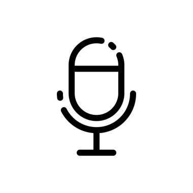 mikrofon simgesi vektör illüstrasyonu 