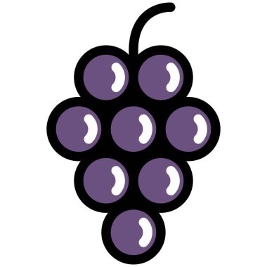 üzüm simgesi vektör illüstrasyonu 