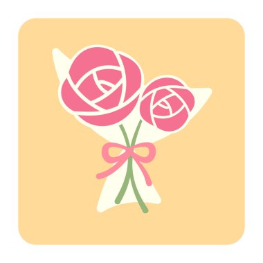 Bir buket gülün vektör çizimi    