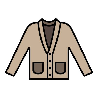 Uzun kollu gömleğin vektör çizimi